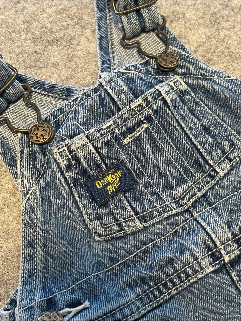 Authentic Vintage OshKosh B’gosh Denim Overall Jumper Dress 2000 Y2K